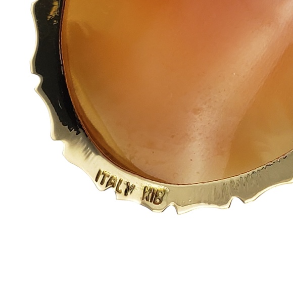 18 Karat Yellow Gold 3 Women Cameo Brooch/Pendant #18797 - Picture 5 of 6